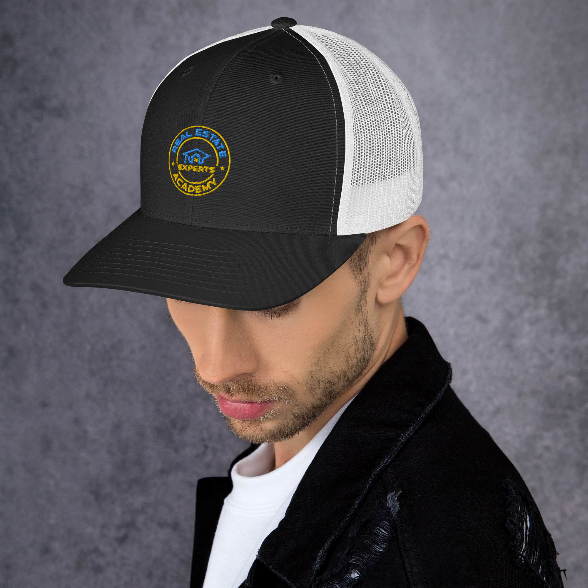 retro-trucker-hat-black-white-left-64375ac497f8c.jpg - Experts Real Estate Academy EREA©️